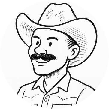 mustached man